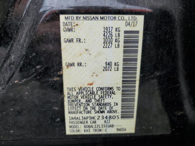 2017 NISSAN ALTIMA 2.5 - 1N4AL3AP3HC234805