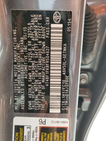 VIN 4T4BF1FK8FR504627 2015 Toyota Camry, LE no.12