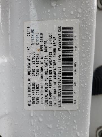 2016 Acura Tlx VIN: 19UUB1F30GA010200 Lot: 51956944