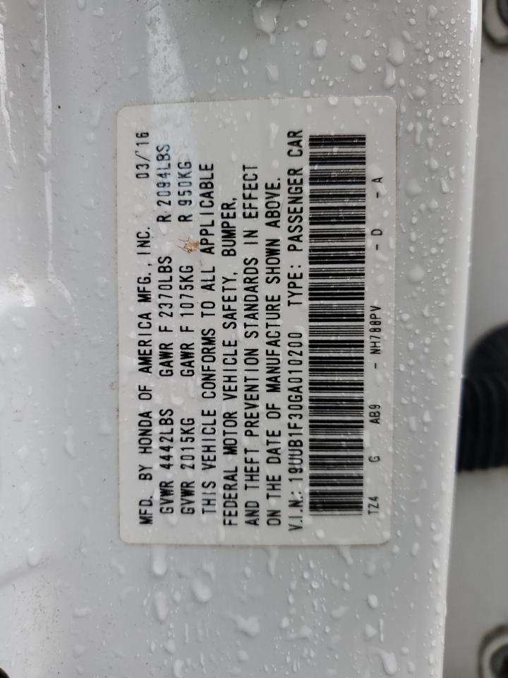 19UUB1F30GA010200 2016 Acura Tlx