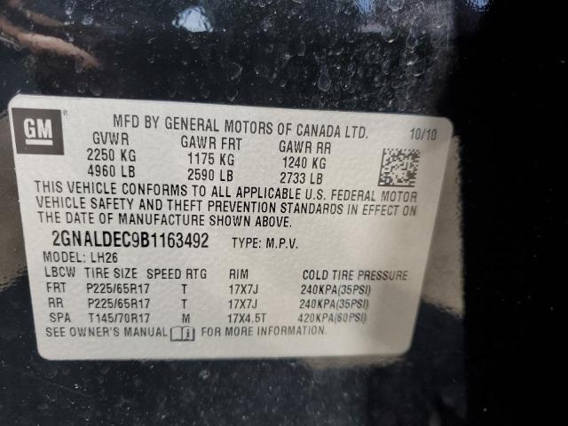 2011 Chevrolet Equinox Lt VIN: 2GNALDEC9B1163492 Lot: 49987364