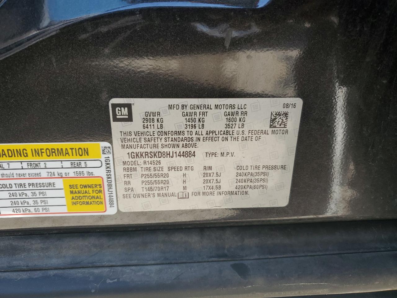 1GKKRSKD8HJ144884 2017 GMC Acadia Limited Slt-2