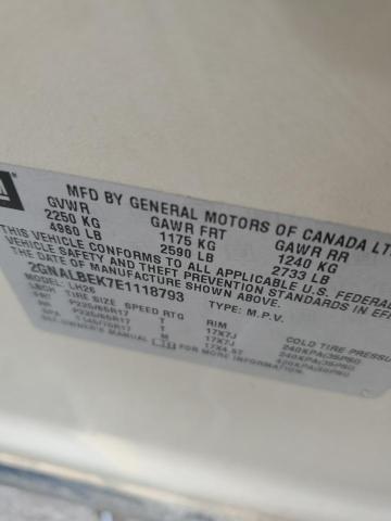 2014 Chevrolet Equinox Lt VIN: 2GNALBEK7E1118793 Lot: 52673294