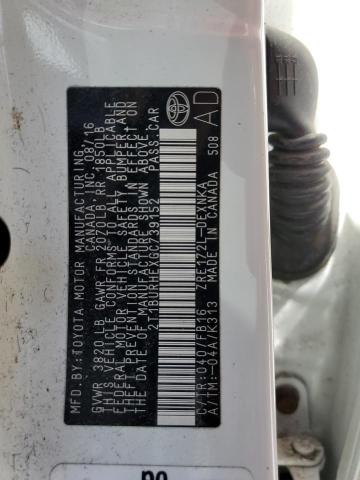 2016 TOYOTA COROLLA L - 2T1BURHEXGC739152