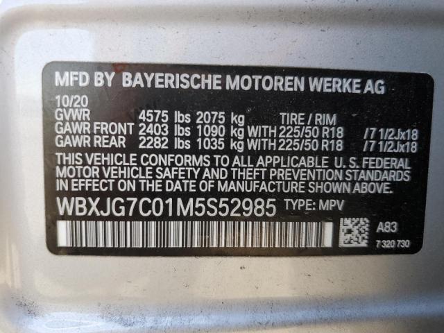 VIN WBXJG7C01M5S52985 2021 BMW X1, Sdrive28I no.12