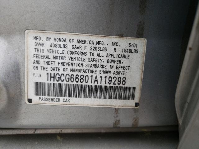 2001 Honda Accord Ex VIN: 1HGCG66801A119298 Lot: 48655824