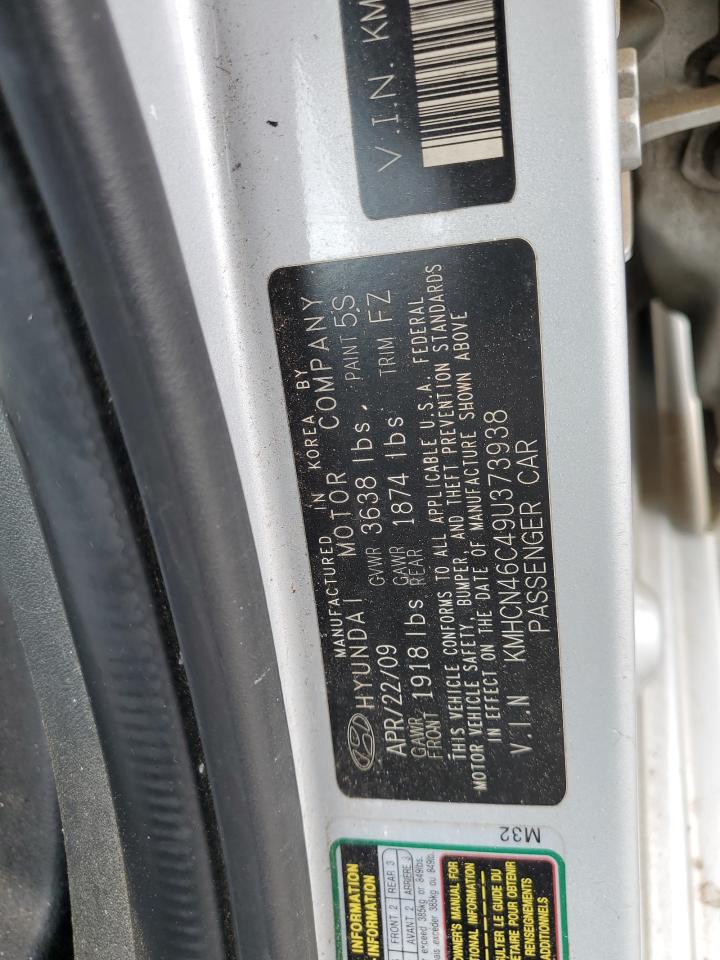 KMHCN46C49U373938 2009 Hyundai Accent Gls