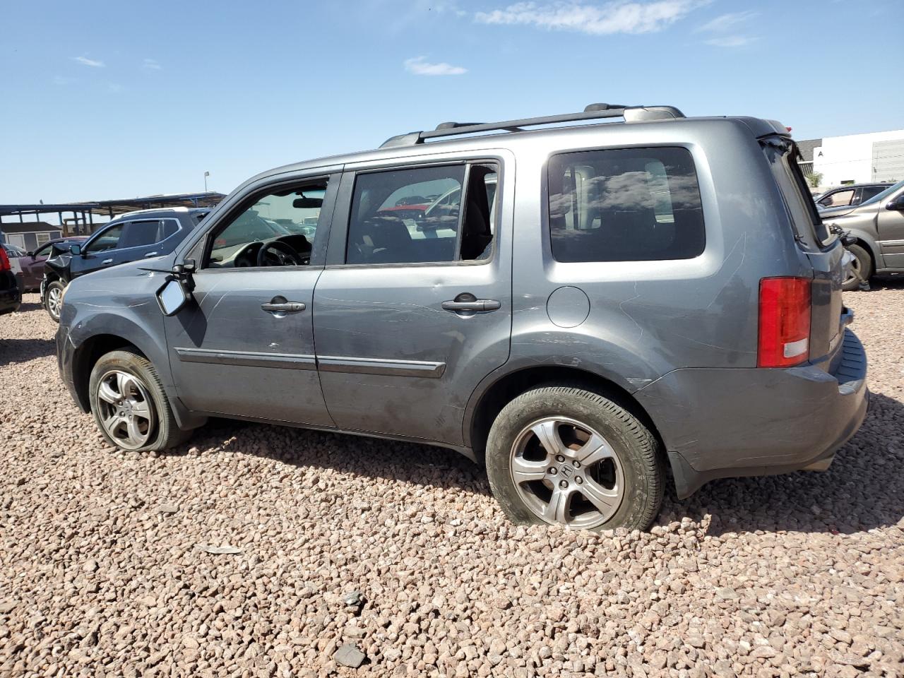 HONDA PILOT EX 2013 gray  gas 5FNYF3H4XDB014554 photo #3