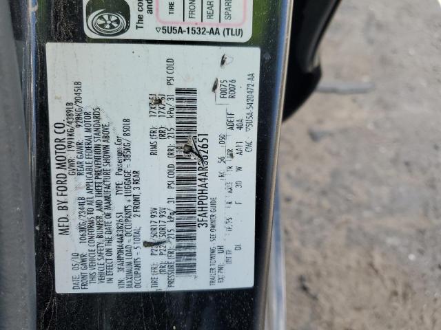 2010 Ford Fusion Se VIN: 3FAHP0HA4AR382651 Lot: 46720414