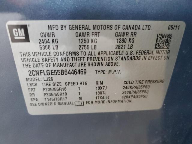 2011 Chevrolet Equinox Ltz VIN: 2CNFLGE55B6446469 Lot: 50834504