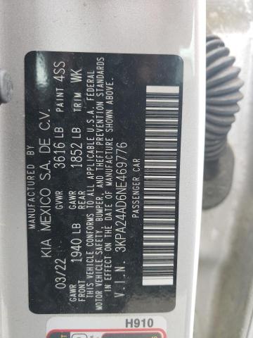 2022 Kia Rio Lx VIN: 3KPA24AD6NE469776 Lot: 53146694