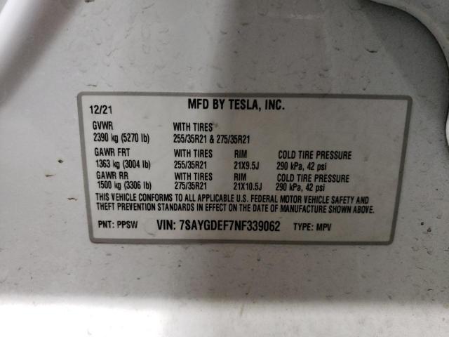 7SAYGDEF7NF339062 Tesla Model Y  14