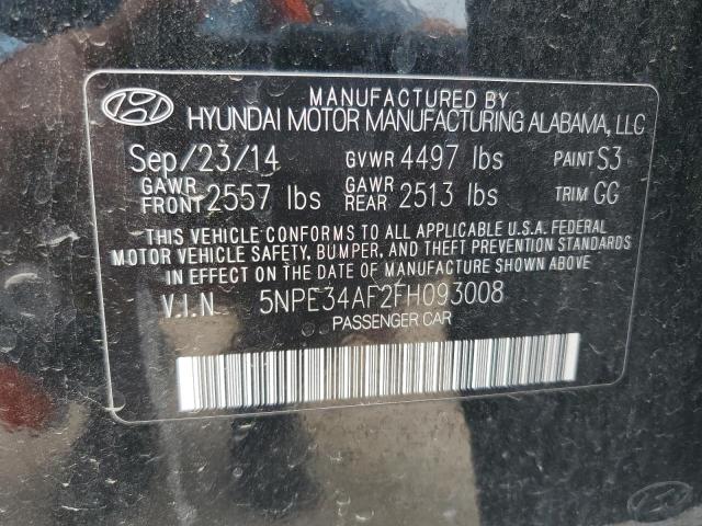 2015 Hyundai Sonata Sport VIN: 5NPE34AF2FH093008 Lot: 50514124