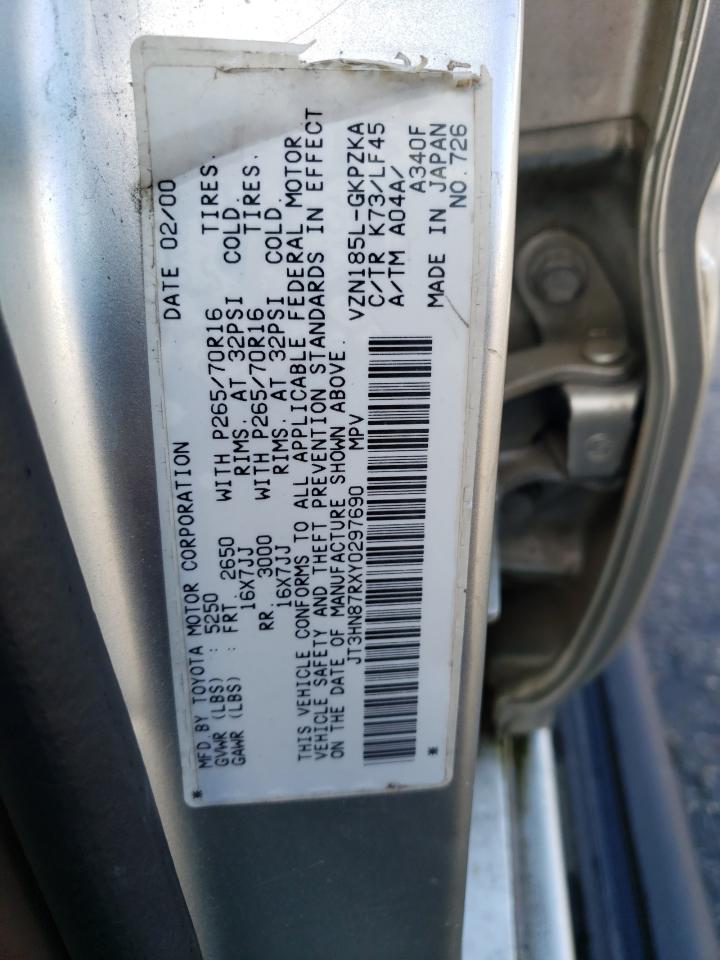 JT3HN87RXY0297690 2000 Toyota 4Runner Limited