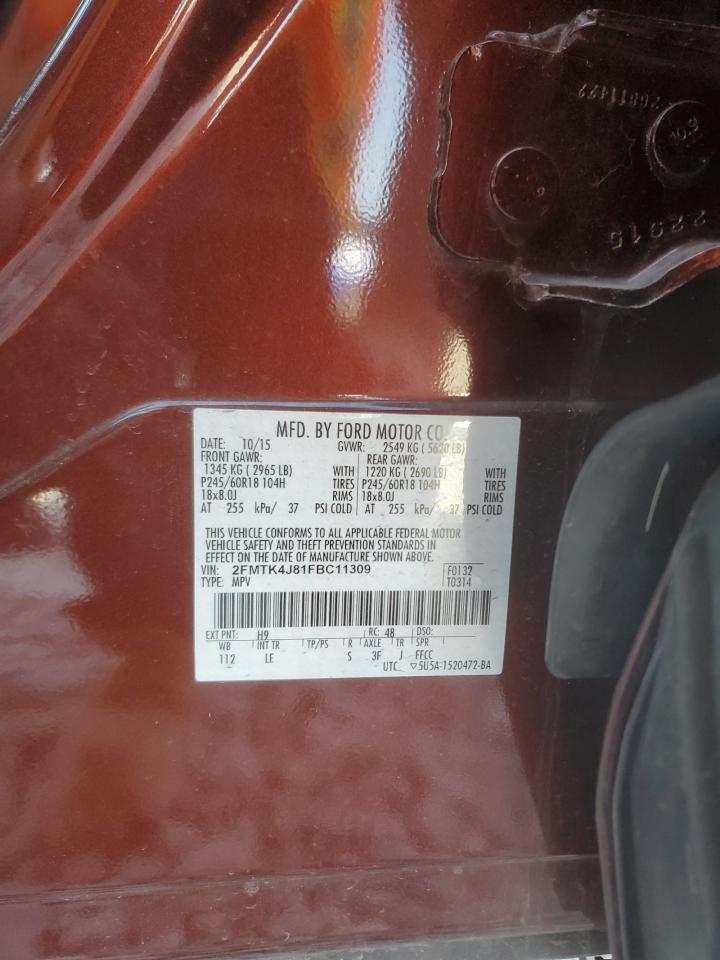 2FMTK4J81FBC11309 2015 Ford Edge Sel