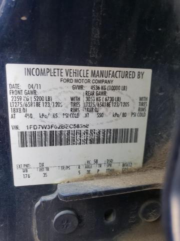 2011 Ford F350 Super Duty VIN: 1FD7W3F62BEC58368 Lot: 50073514