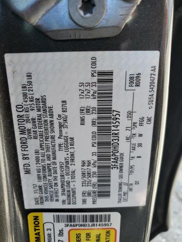 VIN 3FA6P0HD3JR145957 2018 Ford Fusion, SE no.12