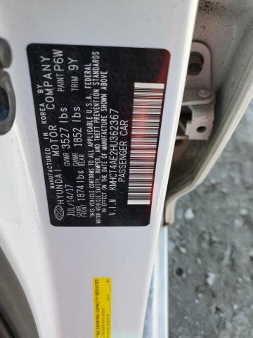 2017 Hyundai Accent Se VIN: KMHCT4AE2HU362367 Lot: 52389174