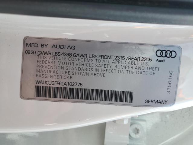 2020 Audi A3 Premium Plus VIN: WAUCUGFF6LA102775 Lot: 52919294