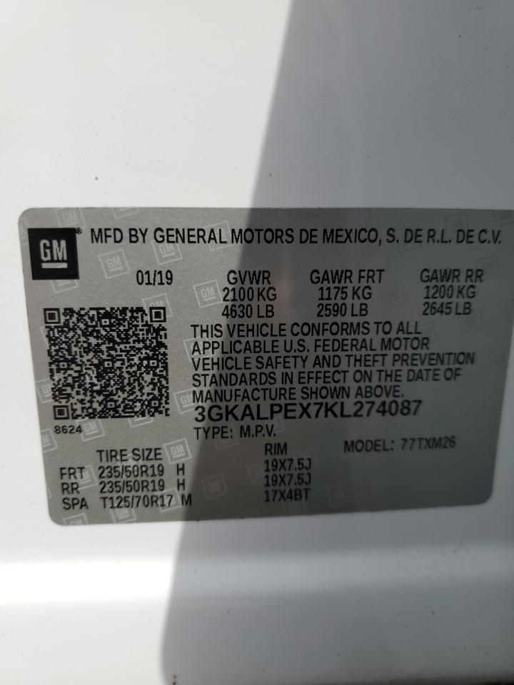 3GKALPEX7KL274087 2019 GMC Terrain Slt