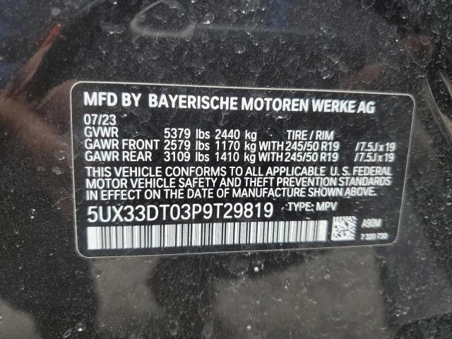 5UX33DT03P9T29819 BMW X4 XDRIVE3 12