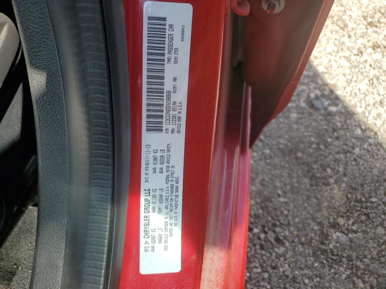 1C3CDZAB3EN188968 2014 Dodge Avenger Se