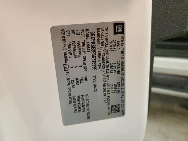 2011 Chevrolet Silverado K1500 Lt VIN: 3GCPKSE35BG375226 Lot: 52844354