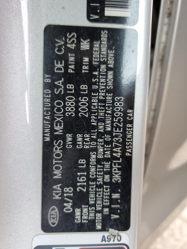 3KPFL4A73JE259983 2018 Kia Forte Lx