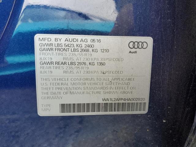 VIN WA1L2AFP4HA002920 2017 Audi Q5, Premium Plus no.13