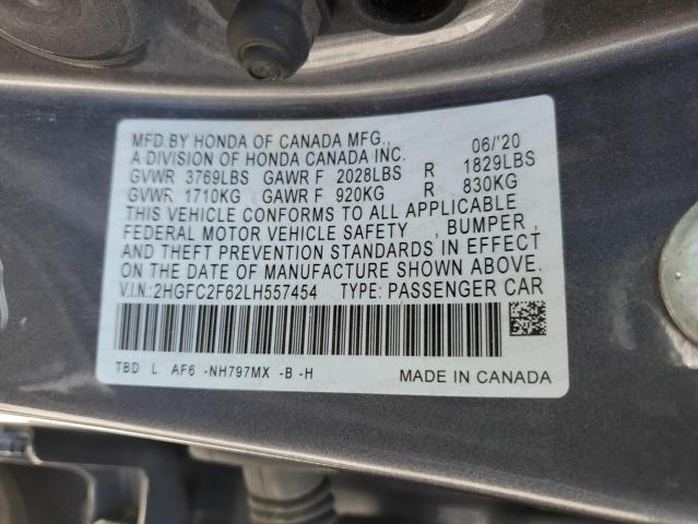 2HGFC2F62LH557454 Honda Civic LX 12