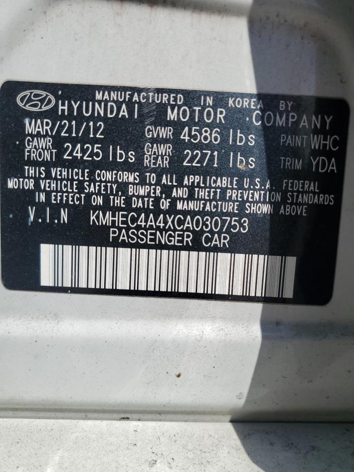 KMHEC4A4XCA030753 2012 Hyundai Sonata Hybrid