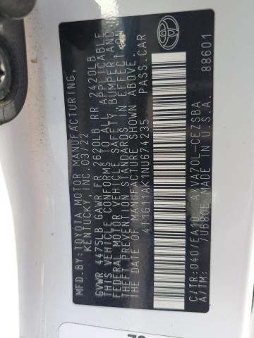 2022 Toyota Camry Se VIN: 4T1G11AK1NU674235 Lot: 49428814