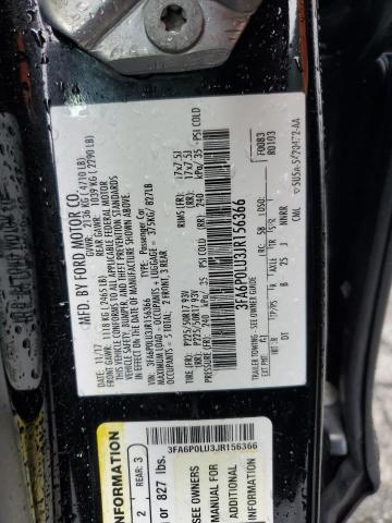 VIN 3FA6P0LU3JR156366 2018 Ford Fusion, Se Hybrid no.12