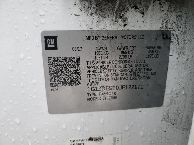 2018 Chevrolet Malibu Lt VIN: 1G1ZD5ST0JF122171 Lot: 49910854