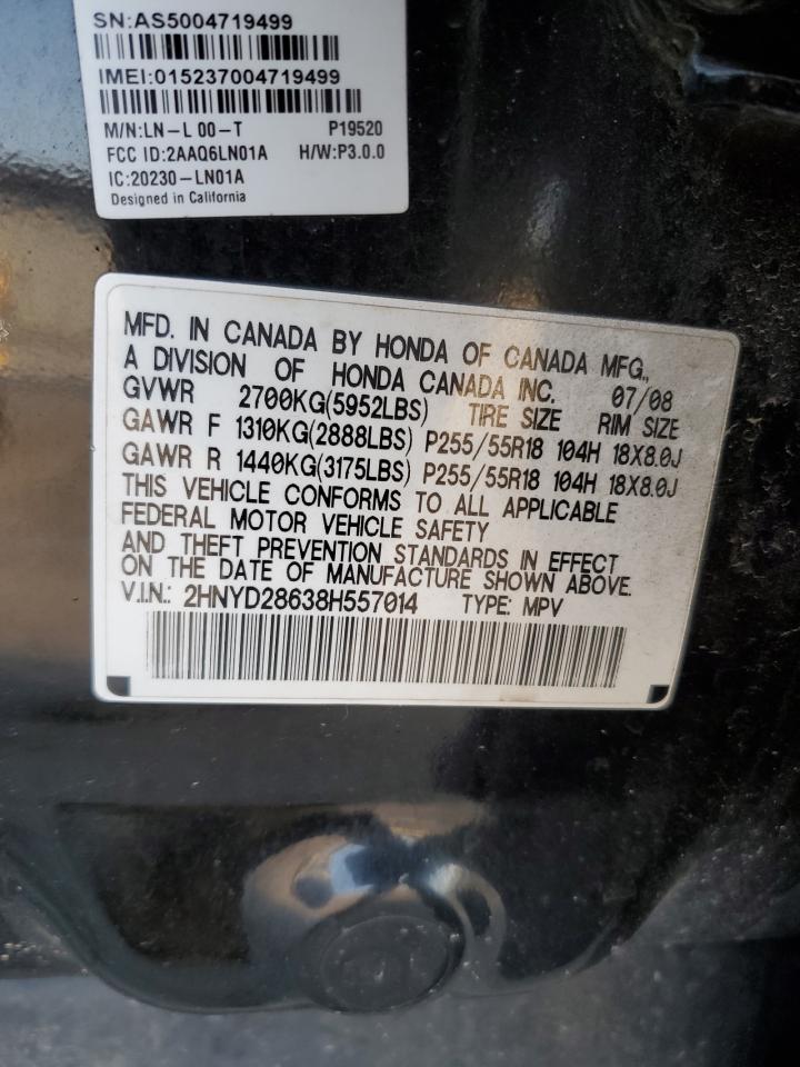2HNYD28638H557014 2008 Acura Mdx Technology