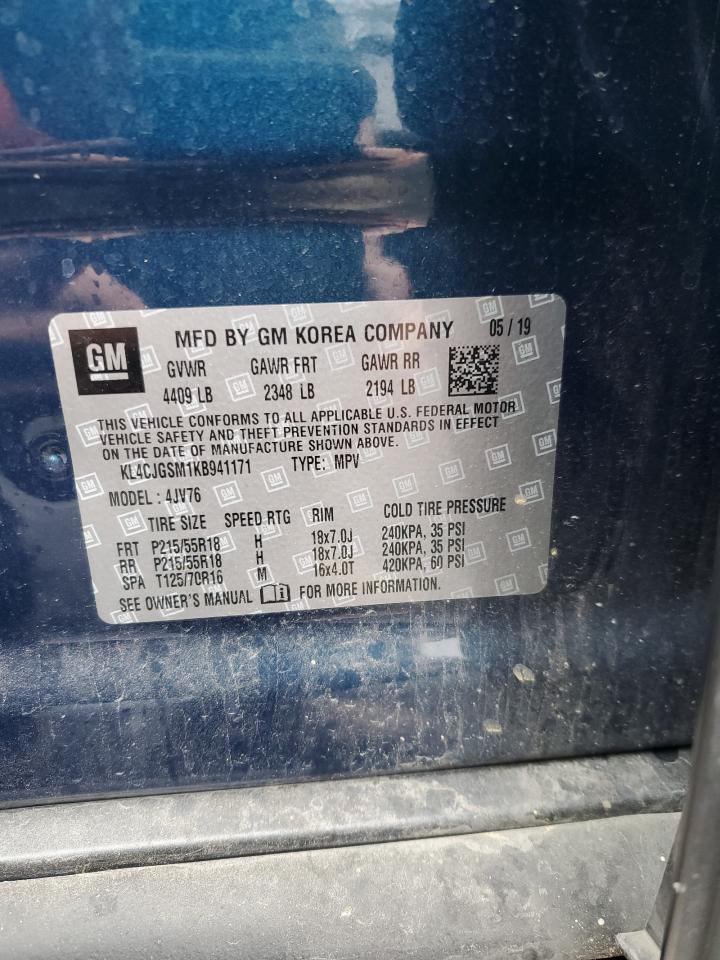 KL4CJGSM1KB941171 2019 Buick Encore Essence