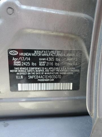 2014 Hyundai Sonata Gls VIN: 5NPEB4AC1EH935070 Lot: 50826984