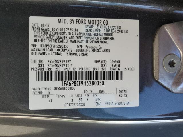 2017 Ford Mustang Gt VIN: 1FA6P8CF9H5280350 Lot: 52133674