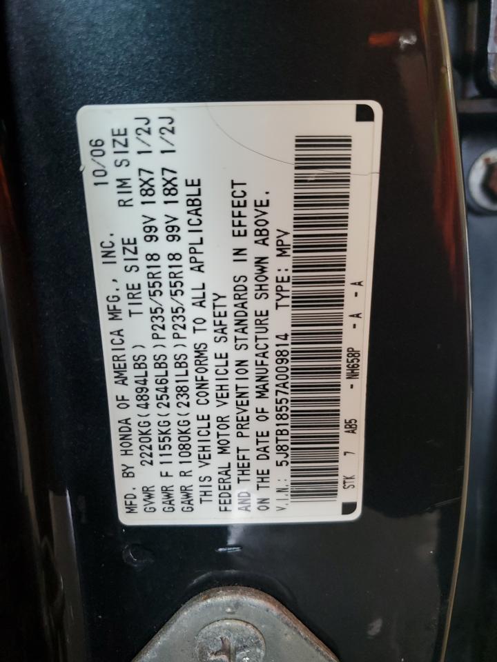 5J8TB18557A009814 2007 Acura Rdx Technology