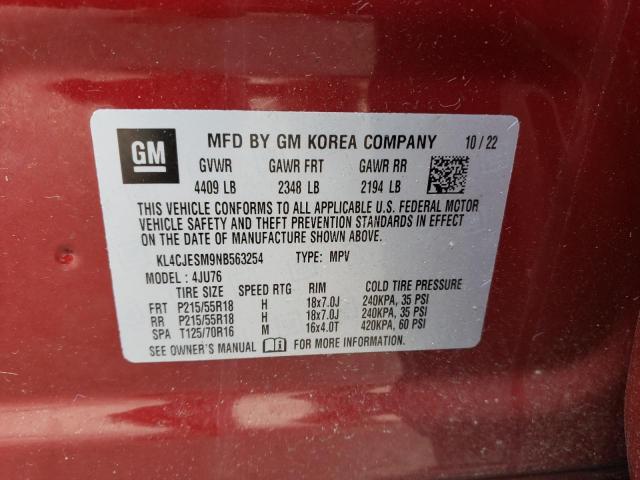 2022 Buick Encore Preferred VIN: KL4CJESM9NB563254 Lot: 51446514