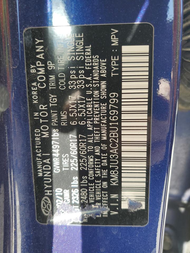 KM8JU3AC2BU169799 2011 Hyundai Tucson Gls