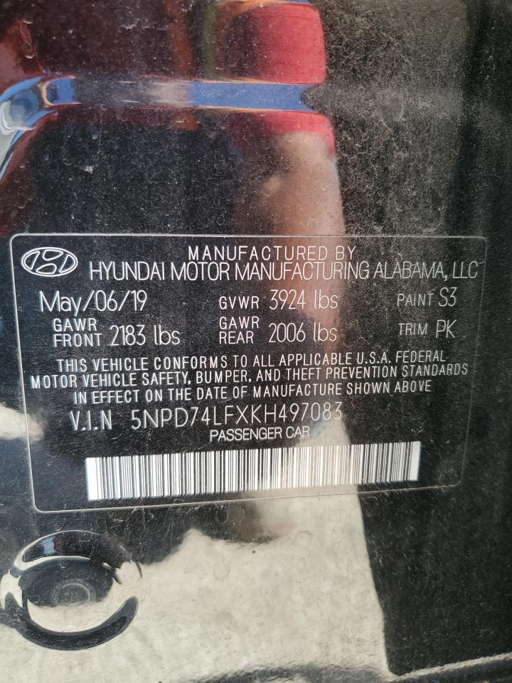 5NPD74LFXKH497083 2019 Hyundai Elantra Se