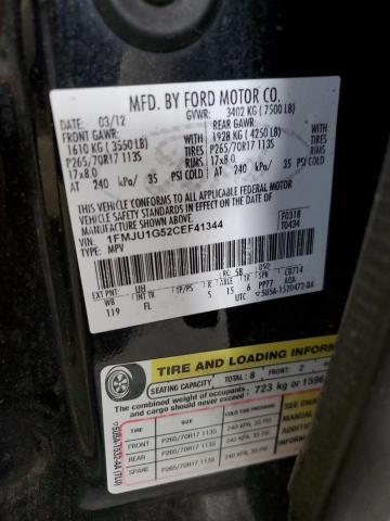 2012 Ford Expedition Xl VIN: 1FMJU1G52CEF41344 Lot: 50774544