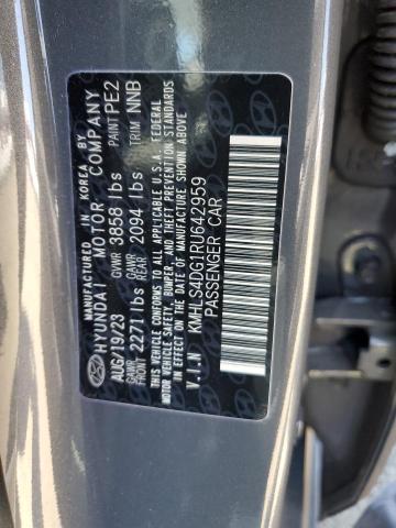 2024 Hyundai Elantra Sel VIN: KMHLS4DG1RU642959 Lot: 49431194