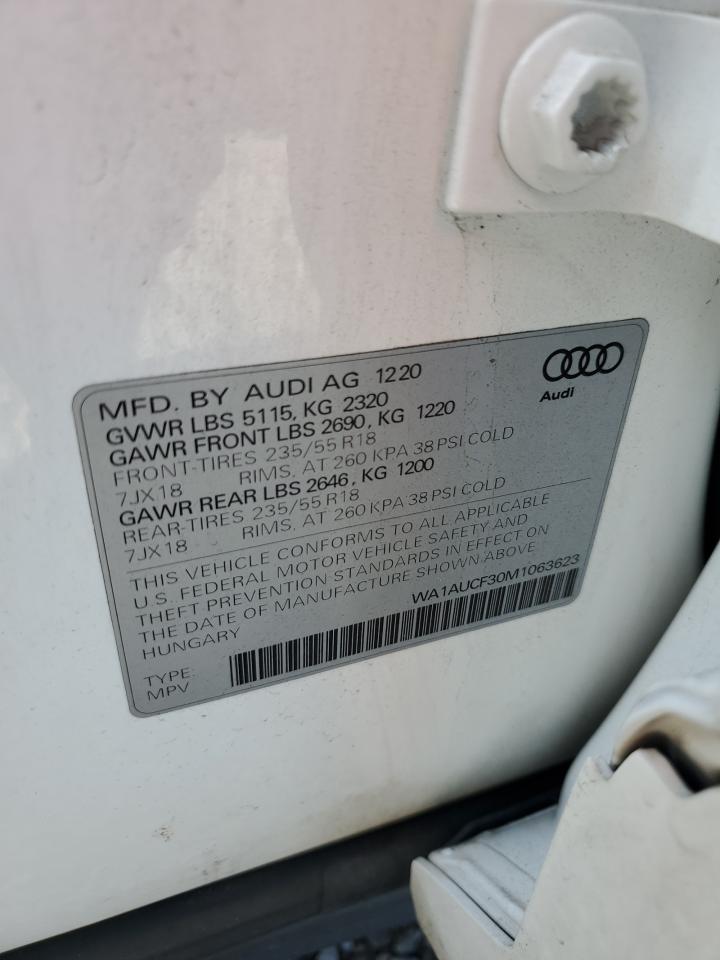 WA1AUCF30M1063623 2021 Audi Q3 Premium 40