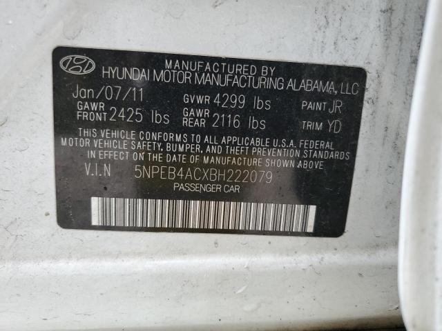 2011 Hyundai Sonata Gls VIN: 5NPEB4ACXBH222079 Lot: 49091224
