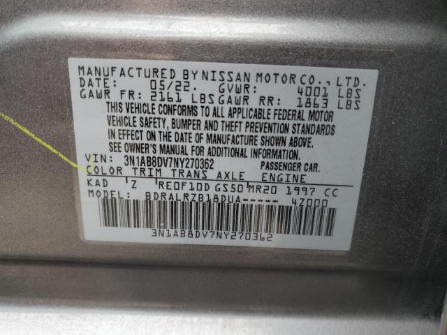 2022 Nissan Sentra Sr VIN: 3N1AB8DV7NY270362 Lot: 49900394