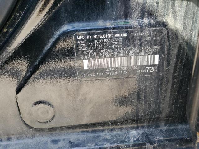 2019 MITSUBISHI MIRAGE ML32A5HJ2KH002890