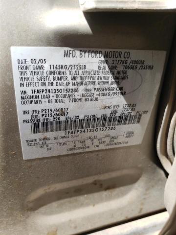 2005 Ford Five Hundred Sel VIN: 1FAFP24135G157286 Lot: 49565894