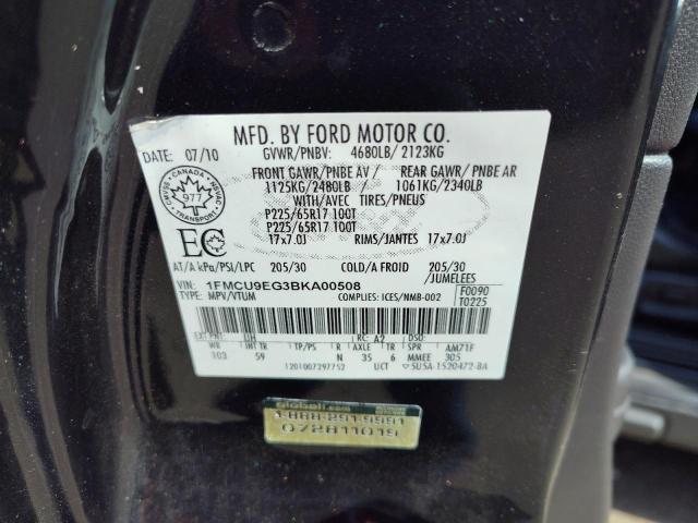 2011 Ford Escape Limited VIN: 1FMCU9EG3BKA00508 Lot: 52945914